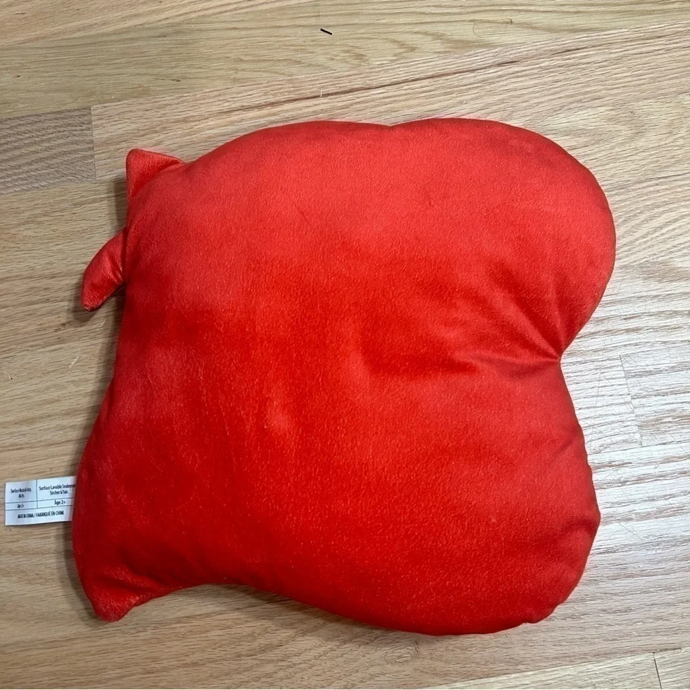 Disney Ariel Emoji Throw Pillow Princess Mermaid Red